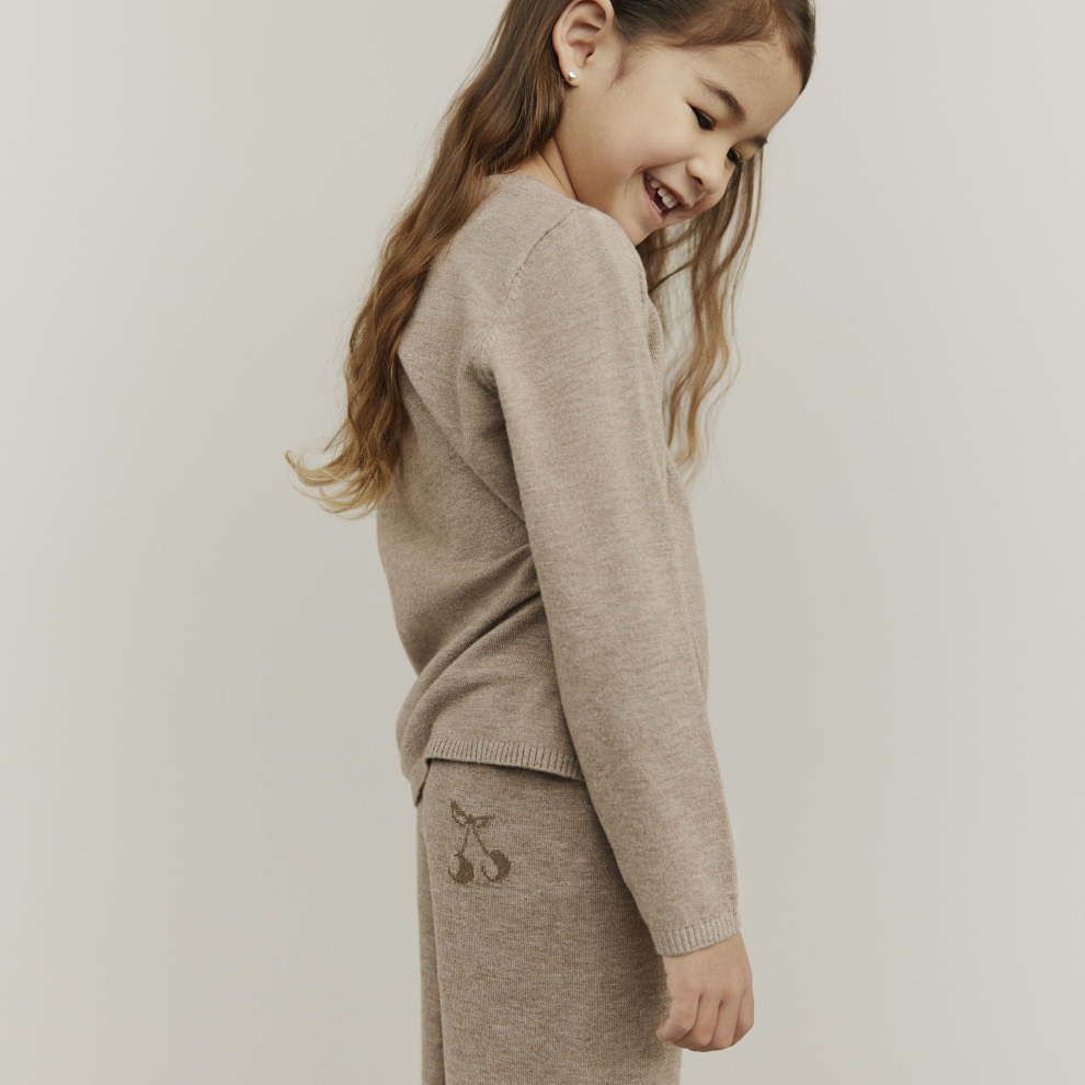 Fijngebreide broek Lova - Bruin melange - Sofie Schnoor