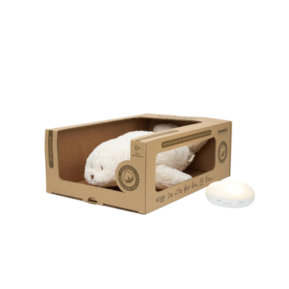Knuffel met hartslag & white noise - The Humming Bunny 2.0 - Biologisch GOTS katoen - Moonie