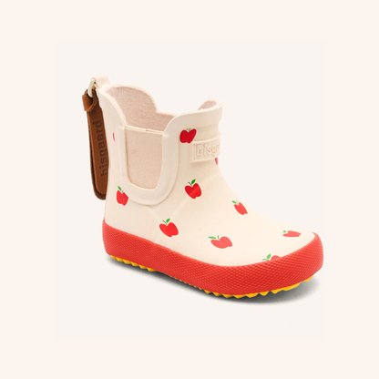 Natuurrubber regenlaars - Laag model - Appeltjes - Bisgaard