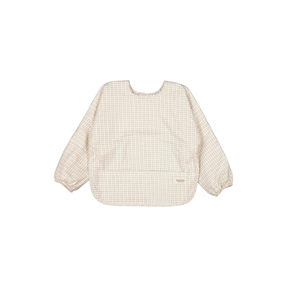 Slabbetje met lange mouwen - Apron LS - Biologisch katoen - Deep Lake Check - MarMar Copenhagen