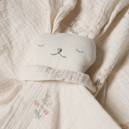 Comforter bunny - Organic cotton - Muslin Bunny - La Fraise Print - Garbo&Friends