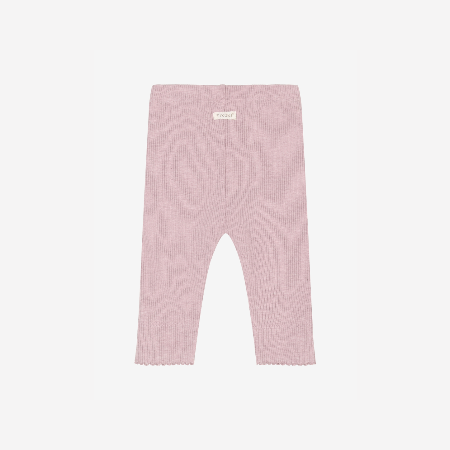 Legging Melange Rib - Modal/katoen - Pale Mauve Melange/Roze - Fixoni - achterkant