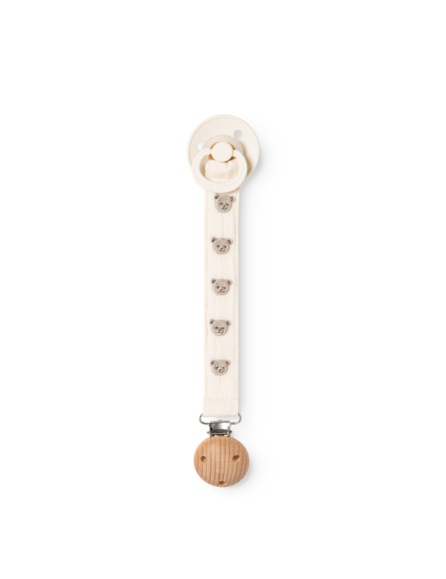 Pacifier clip Alo with embroidered teddy bears - Teddybears Embroidery - MarMar Copenhagen