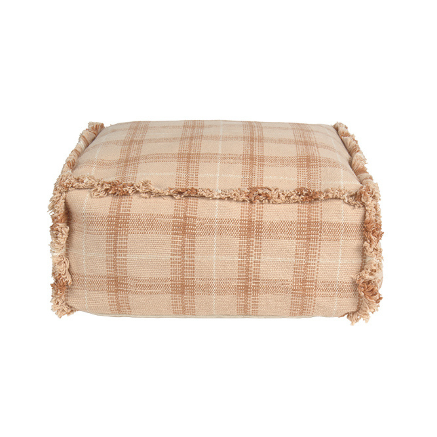 Handloom Pouf – Rose – 40 × 40 × 20 cm – Lorena Canals