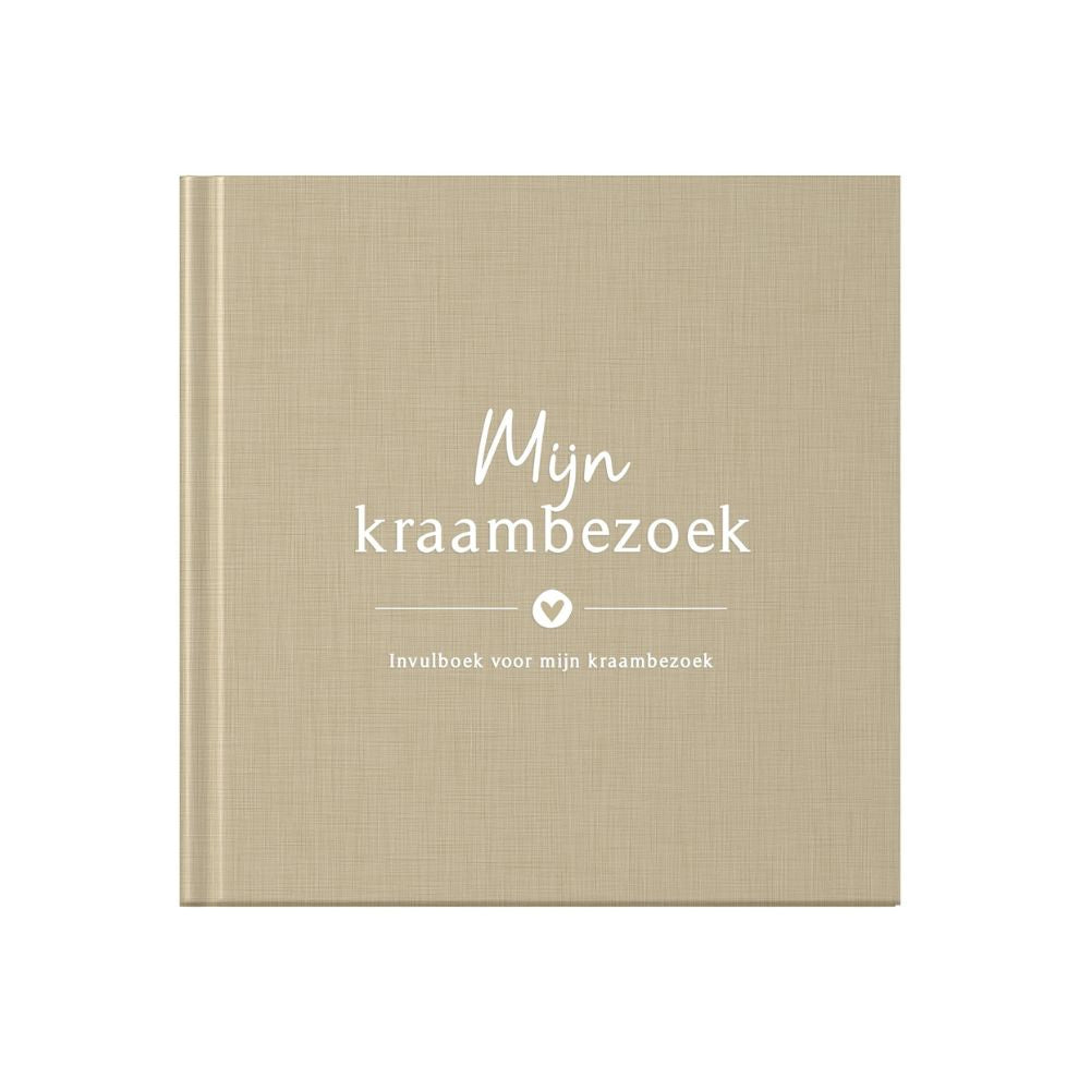 Baby invulboekje - Mijn kraambezoek - Linnen Taupe - Fyllbooks