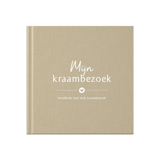 Baby invulboekje - Mijn kraambezoek - Linnen Taupe - Fyllbooks