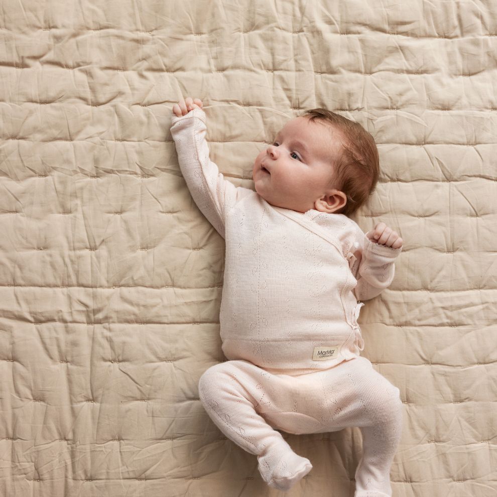 Quilted Blanket - 100% biologisch katoen - 120x120 cm - Alida - Grey Sand - MarMar Copenhagen - productfoto - afbeelding 2