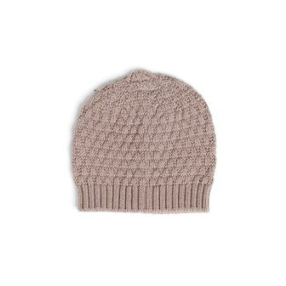 Gebreid mutsje - Merino wol - Poeder roze - Smallstuff - productfoto