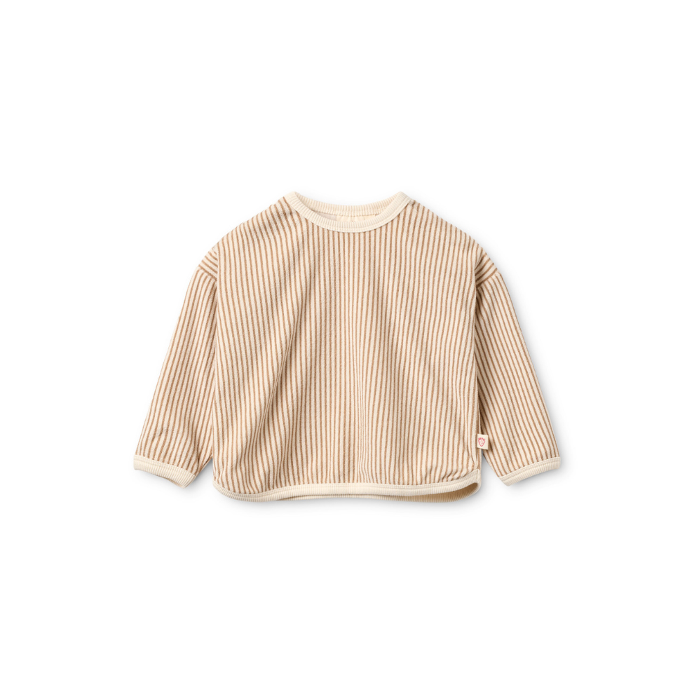Truitje badstof - Sweatshirt Nohr - Beige/Light brown stripe - Flöss - productfoto
