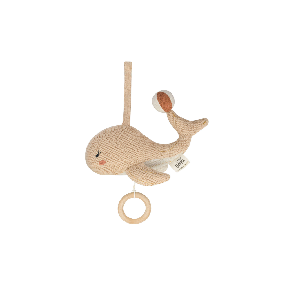 Musical Mobile - Wally the Whale - Sandshell/Beige - Baby Bello