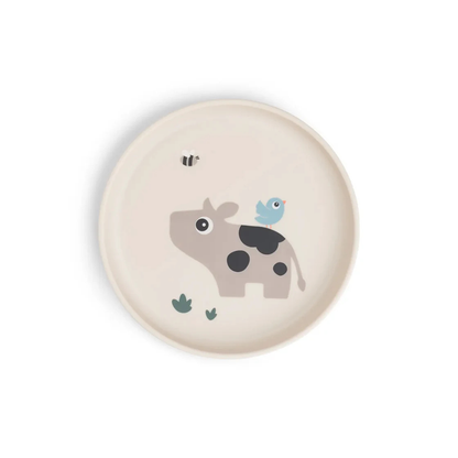 Non-slip plate - Foodie plate - Tiny farm - Sand - Done by Deer