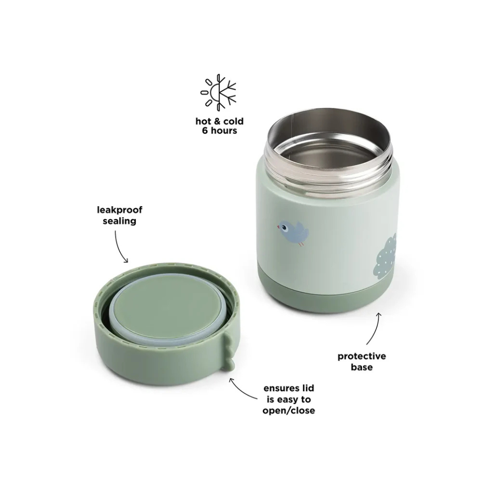 Thermo insulated food jar - Playground - Croco/Green - 300 ml - Done by Deer
