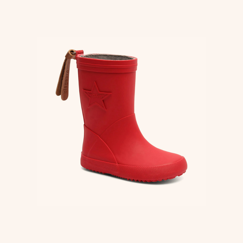 Natural rubber rain boot Star - Red - Bisgaard