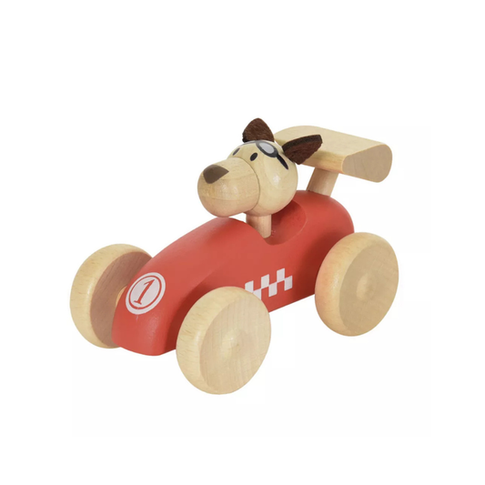 Houten Raceauto met Hond - 1+ jaar - Egmont Toys