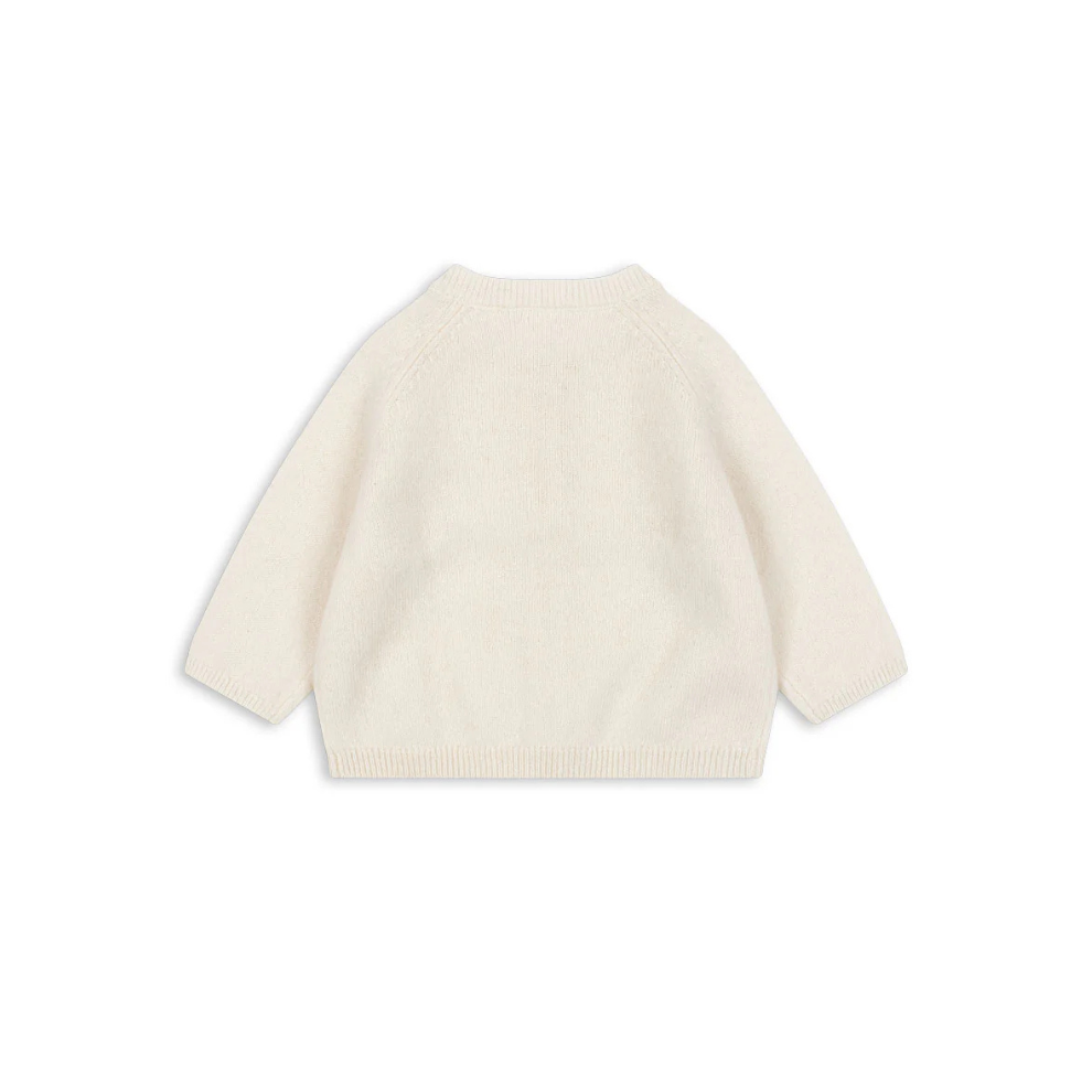 Savora Cardigan - Antique White - Wollen Baby Vestje - Wol - Konges Sløjd
