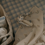 Rabbit rattle - Organic cotton - Bellflower - Garbo&Friends