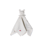 Doudou ours en mousseline - Coton bio - Motif vichy bleu ciel - Garbo&Friends