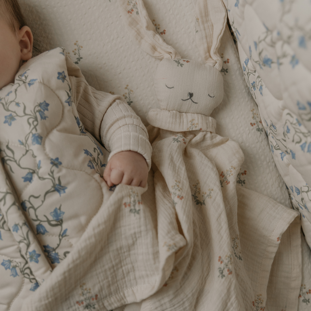 Comforter bunny - Organic cotton - Muslin Bunny - La Fraise Print - Garbo&Friends