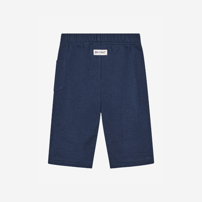 Long pants - Cotton muslin & sweat - Medieval Blue - Pants Muslin - En Fant