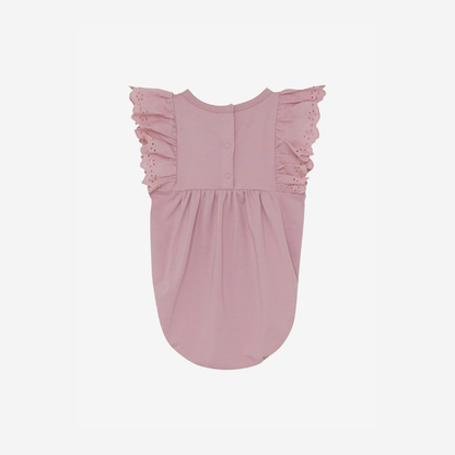 Sleeveless romper - Cotton - Zephyr/Pink - Romper Solid - En Fant
