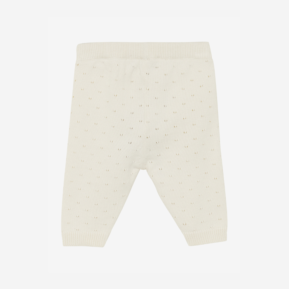 Gebreid broekje - Biologisch katoen - Antique White - Pants Knit Pointelle - Huttelihut - productfoto - afbeelding 3