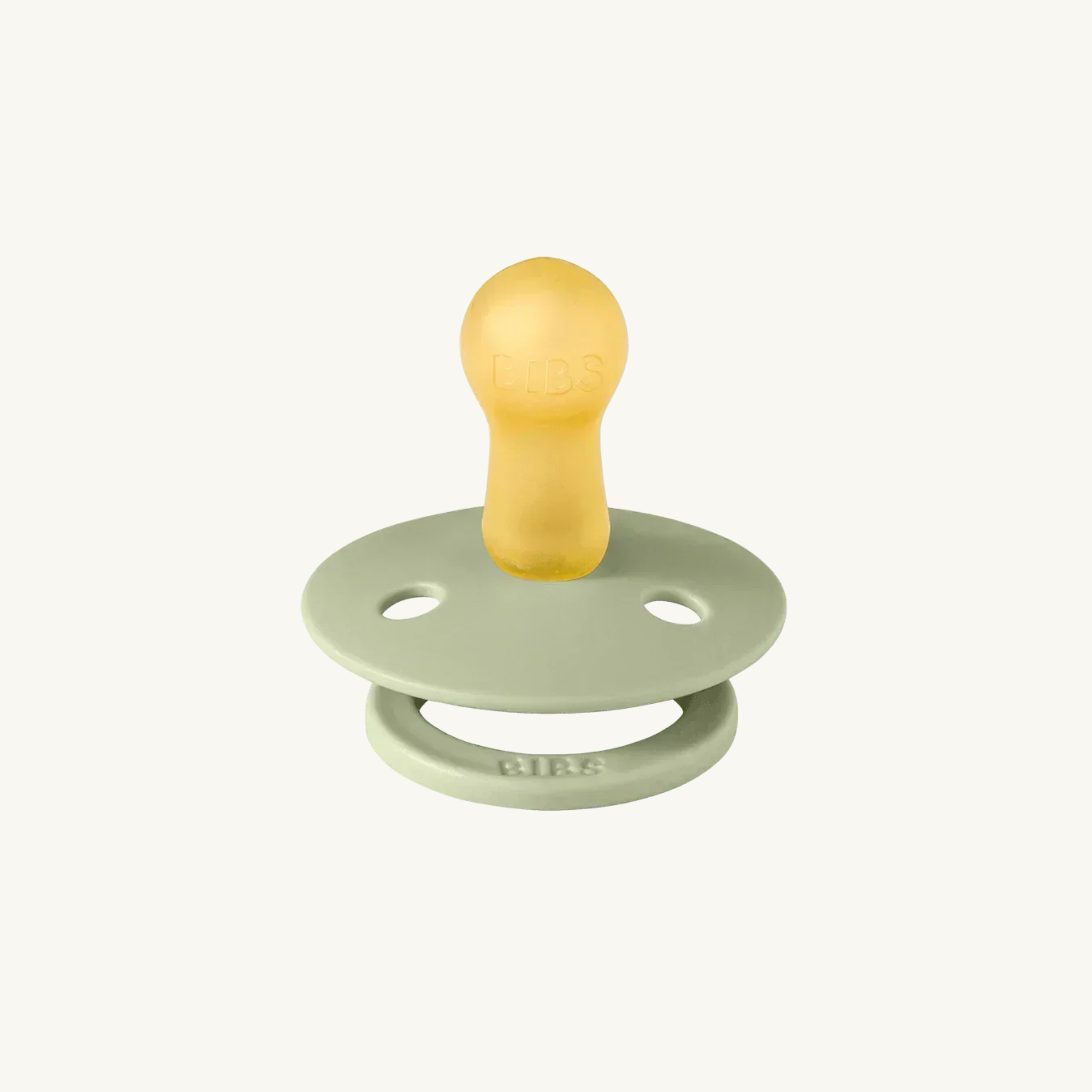 Fopspeen 2-pack - Ivory/Sage - Rond - Natuurlijk rubberlatex - BIBS - productfoto - afbeelding 3
