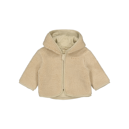 Teddy baby jasje Nowie - Beige - LEVV Labels - voorkant