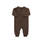 Buitenpak - Wol fleece overall - 100% merino wol - Joha - donkerbruin