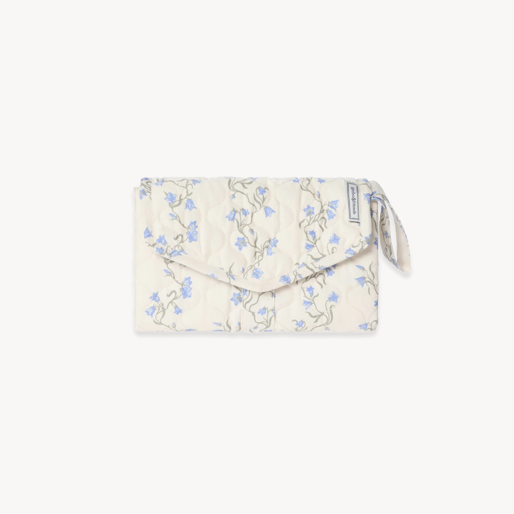 Wickelauflage - Changing Mat Quilted Viola - Bio-Baumwollsatin - Garbo&Friends