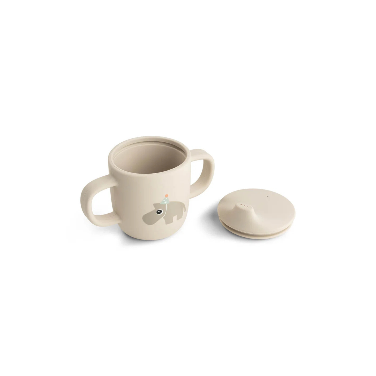 Silicone sippy cup with 2 handles - Spout cup - Celebration - Sand - Done by Deer