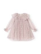 Tüll-Babykleid Dera B mit Herzen - Cloud Grey Hearts - MarMar Copenhagen