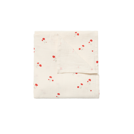 Hydrofiele doek 110x110cm - Muslin Swaddle Blanket Poppy - Biologisch Katoen - Garbo & Friends