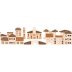 Houten blokken - Building Bricks Town - 70 stuks - Goki nature - productfoto
