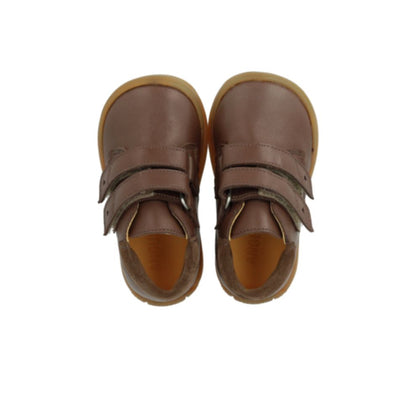 Eerste stapjes schoen hartjes - Leer - Dark taupe - Angulus bovenkant