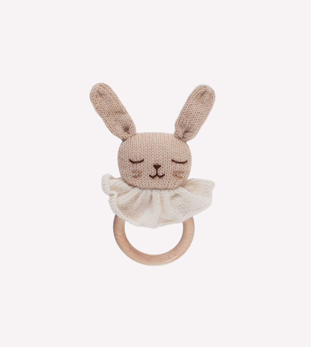 Teething ring - Bunny Sand - Alpaca wool - Main Sauvage
