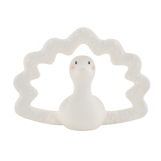 Baby Bello - Bijtring Patsy de Pauw - Peafowl - 100% natuurlijk Hevea rubber - vooraanzicht