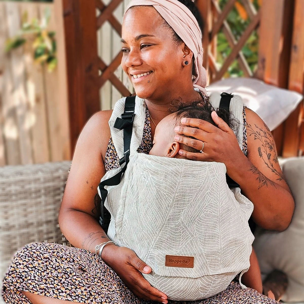 Buckle Toddler – Grenada Natural Linen – Ergonomic toddler carrier – Cotton and linen – 9–25 kg – Hoppediz