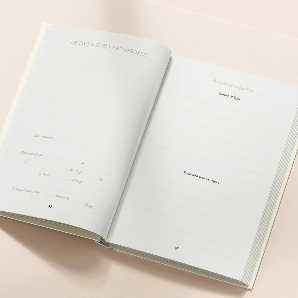 Nu jij hier niet meer bent – Keepsake Memory Book for Baby Loss – Birth Lines