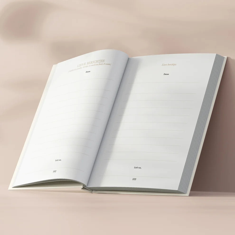 Nu jij hier niet meer bent – Keepsake Memory Book for Baby Loss – Birth Lines