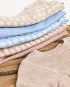 Schlafanzug / Strampler Häschen - Soft Powder Rabbits – 100% Merinowolle - SmallStuff