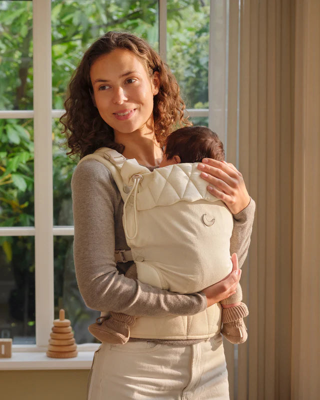 Ergonomische Draagzak Baby - Biologisch katoen - Magnetische gespen -  Beige - Moonboon