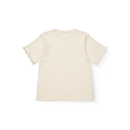T-shirt pointelle - Hartjes - Biologisch katoen - Copenhagen Colors wit achter
