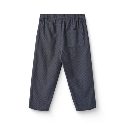 Pantalon broek - Biologisch katoen - Check blue - Copenhagen Colors achterkant