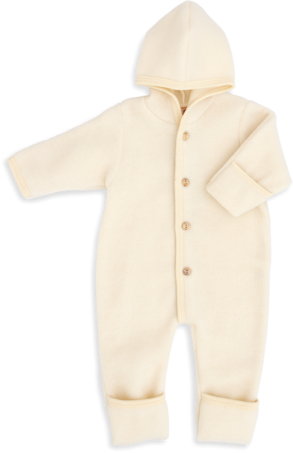 Buitenpak/jumpsuit - Biologische Wol fleece - Engel Natur natural/wit