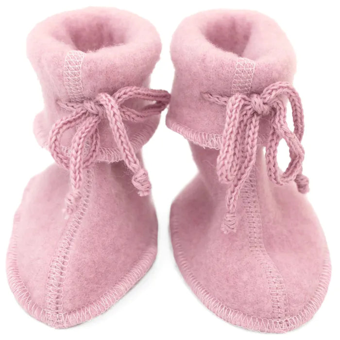 Slofjes met koordje - Wol fleece - Biologisch merino wol - Engel Natur