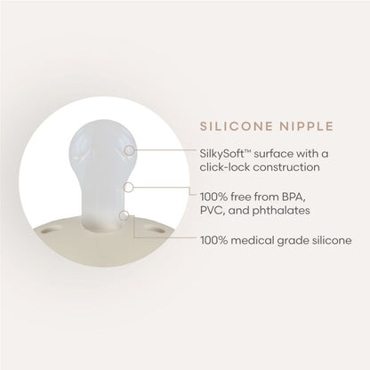 FRIGG Silicone Pacifier - Daisy - Portobello - 100% Medical Grade Silicone Nipple