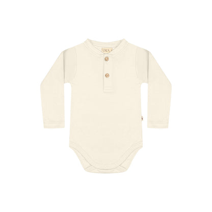 UAUA - Onesie with buttons longsleeve - Romper met lange mouwen 100% pima katoen
