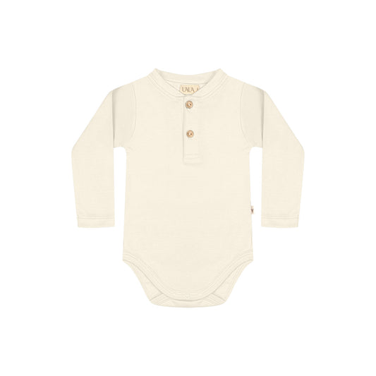 UAUA - Onesie with buttons longsleeve - Romper met lange mouwen 100% pima katoen