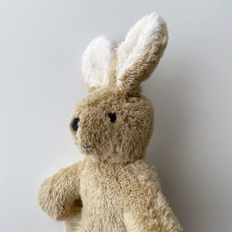 Baby Kuscheltier - Hase klein - Bio-Baumwolle/Wolle - Beige - Senger Naturwelt