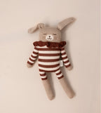 Großer Hasen Kuscheltier Sienna Striped Romper – 100 % Baby-Alpaka – Main Sauvage